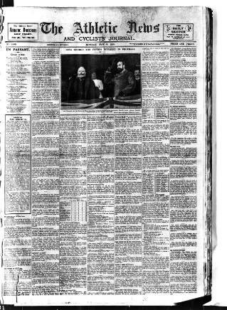 cover page of Athletic News published on May 9, 1910