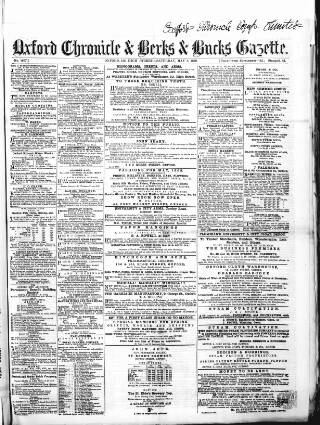 cover page of Oxford Chronicle and Reading Gazette published on May 8, 1869