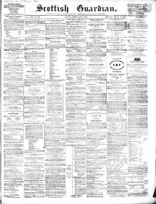 cover page of Scottish Guardian (Glasgow) published on May 8, 1855