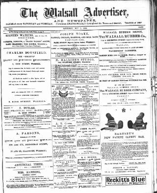 cover page of Walsall Advertiser published on May 8, 1886