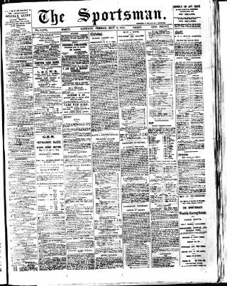 cover page of The Sportsman published on May 8, 1914