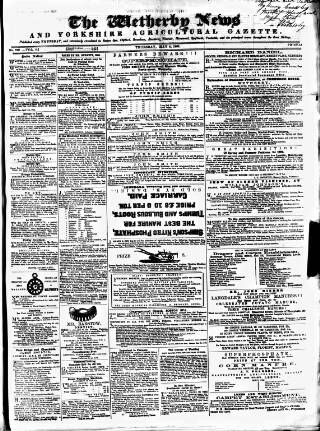 cover page of Wetherby News published on May 8, 1862