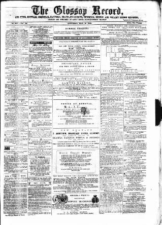 cover page of Glossop Record published on May 8, 1869