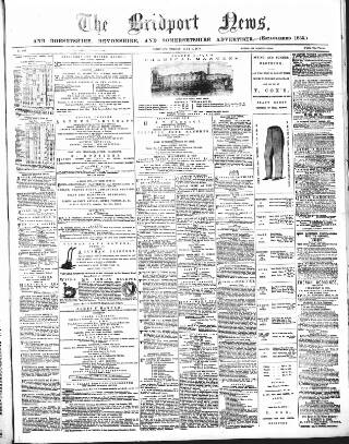 cover page of Bridport News published on May 9, 1873