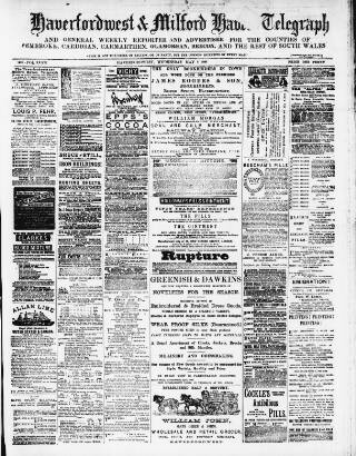 cover page of Haverfordwest & Milford Haven Telegraph published on May 8, 1889