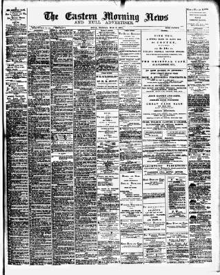 cover page of Eastern Morning News published on May 8, 1891