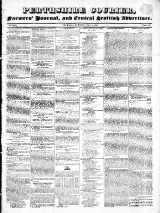 cover page of Perthshire Courier published on May 8, 1834