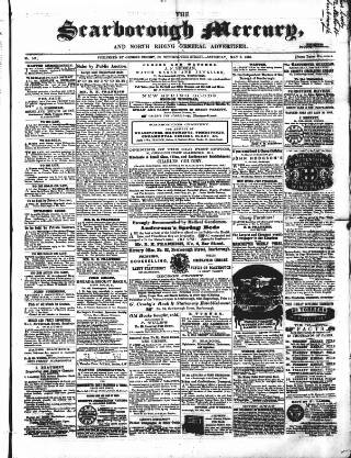 cover page of Scarborough Mercury published on May 8, 1858