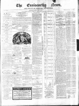 cover page of Enniscorthy News published on May 20, 1871