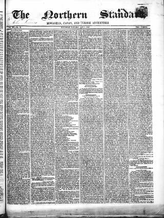 cover page of Northern Standard published on May 8, 1852