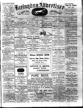 cover page of Faringdon Advertiser and Vale of the White Horse Gazette published on May 8, 1915