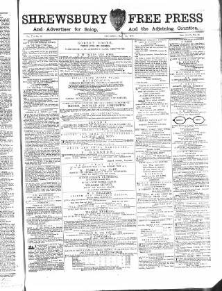 cover page of Shrewsbury Free Press, and Advertiser for Salop published on May 19, 1866