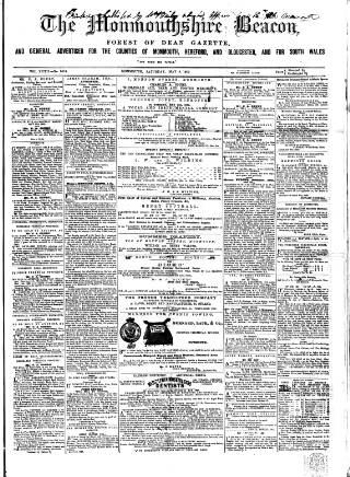 cover page of Monmouthshire Beacon published on May 8, 1869