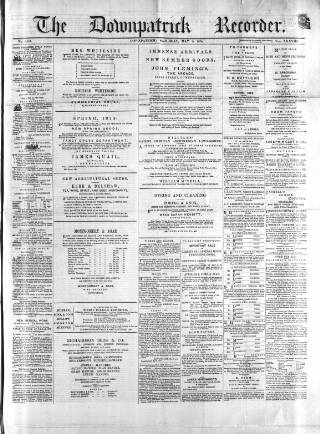 cover page of Downpatrick Recorder published on May 9, 1874