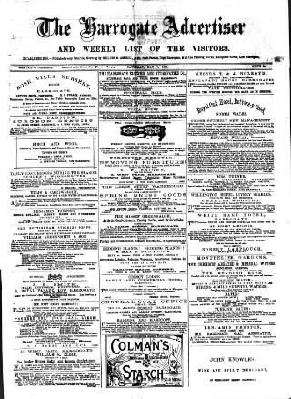 cover page of Harrogate Advertiser and Weekly List of the Visitors published on May 8, 1880