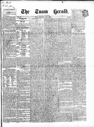 cover page of Tuam Herald published on May 8, 1852