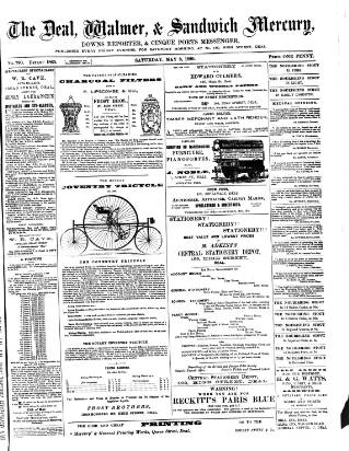 cover page of Deal, Walmer & Sandwich Mercury published on May 8, 1880