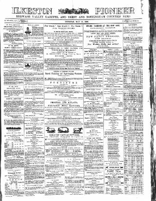 cover page of Ilkeston Pioneer published on May 10, 1866