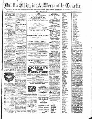 cover page of Dublin Shipping and Mercantile Gazette published on May 16, 1871