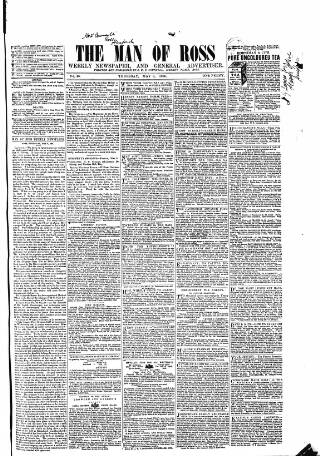 cover page of Man of Ross and General Advertiser published on May 8, 1856