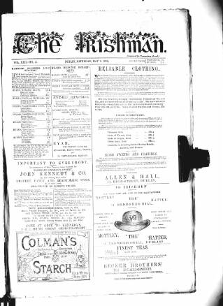 cover page of The Irishman published on May 8, 1880