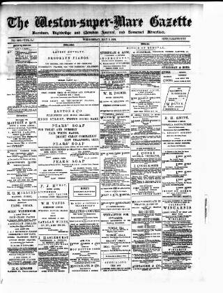 cover page of Weston-super-Mare Gazette, and General Advertiser published on May 9, 1894