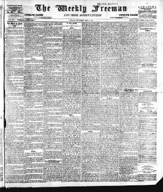 cover page of Weekly Freeman's Journal published on May 9, 1885