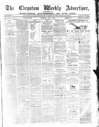 cover page of Chepstow Weekly Advertiser published on May 8, 1875