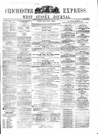 cover page of Chichester Express and West Sussex Journal published on May 8, 1866