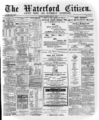 cover page of Waterford Citizen published on May 8, 1885