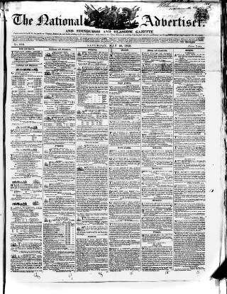 cover page of National Advertiser and Edinburgh and Glasgow Gazette published on May 20, 1848