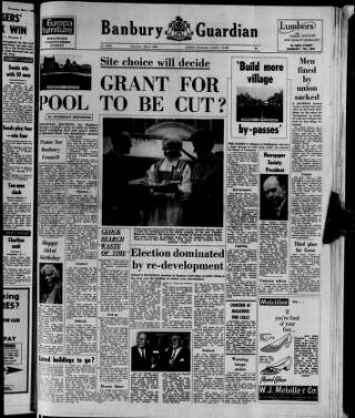 cover page of Banbury Guardian published on May 8, 1969