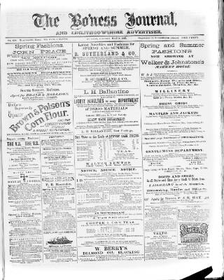 cover page of Bo'ness Journal and Linlithgow Advertiser published on May 8, 1891