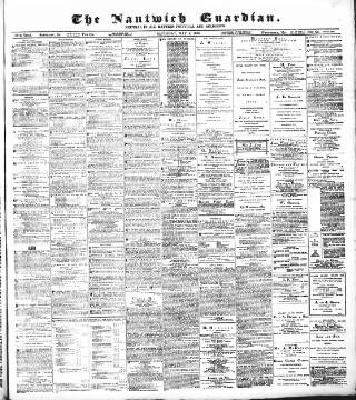 cover page of Nantwich Guardian published on May 8, 1886