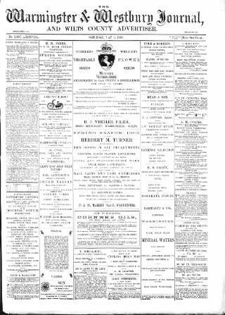cover page of Warminster & Westbury journal, and Wilts County Advertiser published on May 9, 1903