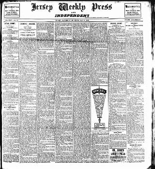 cover page of Jersey Independent and Daily Telegraph published on May 8, 1909