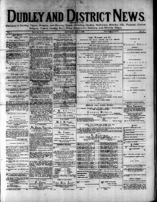cover page of Dudley and District News published on May 8, 1880