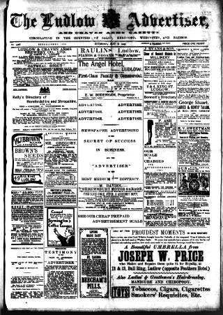 cover page of Ludlow Advertiser published on May 8, 1909