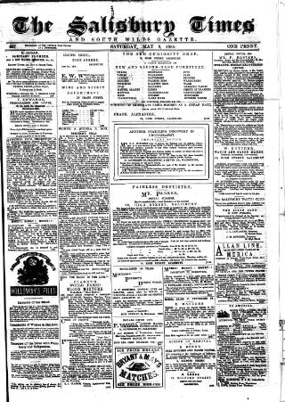 cover page of The Salisbury Times published on May 8, 1880