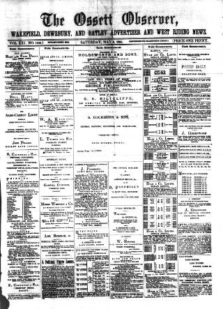 cover page of Ossett Observer published on May 8, 1886