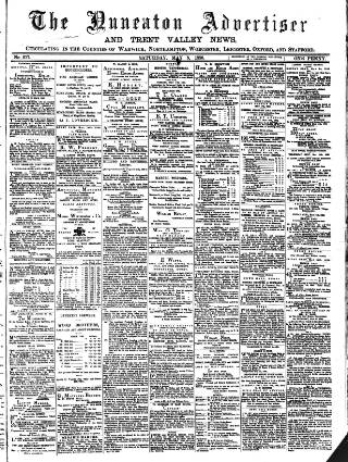 cover page of Nuneaton Advertiser published on May 8, 1886