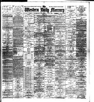 cover page of Western Daily Mercury published on May 8, 1895