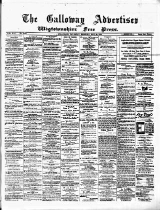 cover page of Galloway Advertiser and Wigtownshire Free Press published on May 28, 1885