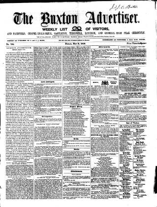 cover page of Buxton Advertiser published on May 9, 1856