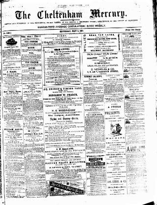 cover page of Cheltenham Mercury published on May 8, 1875