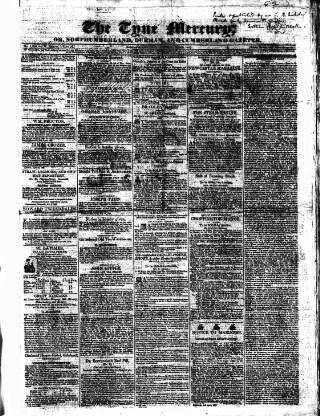 cover page of Tyne Mercury; Northumberland and Durham and Cumberland Gazette published on May 8, 1827
