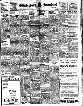 cover page of Waterford Standard published on May 8, 1943