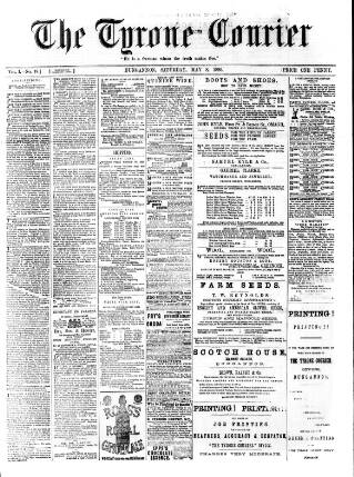 cover page of Tyrone Courier published on May 8, 1880
