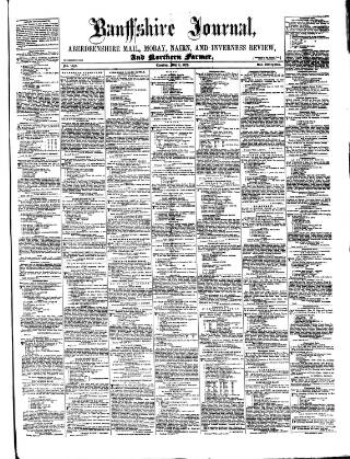 cover page of Banffshire Journal published on May 8, 1877