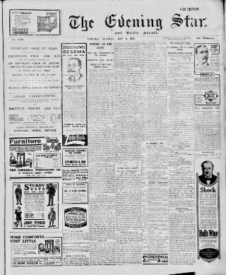 cover page of Evening Star published on May 9, 1916